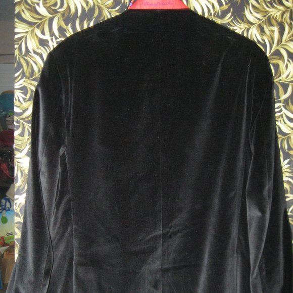 ❤️42 MENS ROBERT GRAHAM BLACK VELVET FORMAL/SPECIAL OCCASION DOUBLE VENT BLAZER - Picture 5 of 15